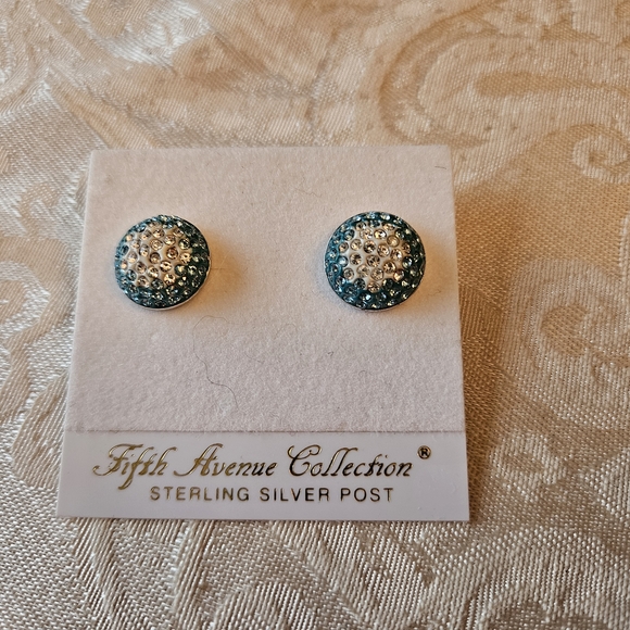 Fifth Avenue Collection Earrings w/ Sterling Silver Posts and Swarovski Crystals - Picture 2 of 4